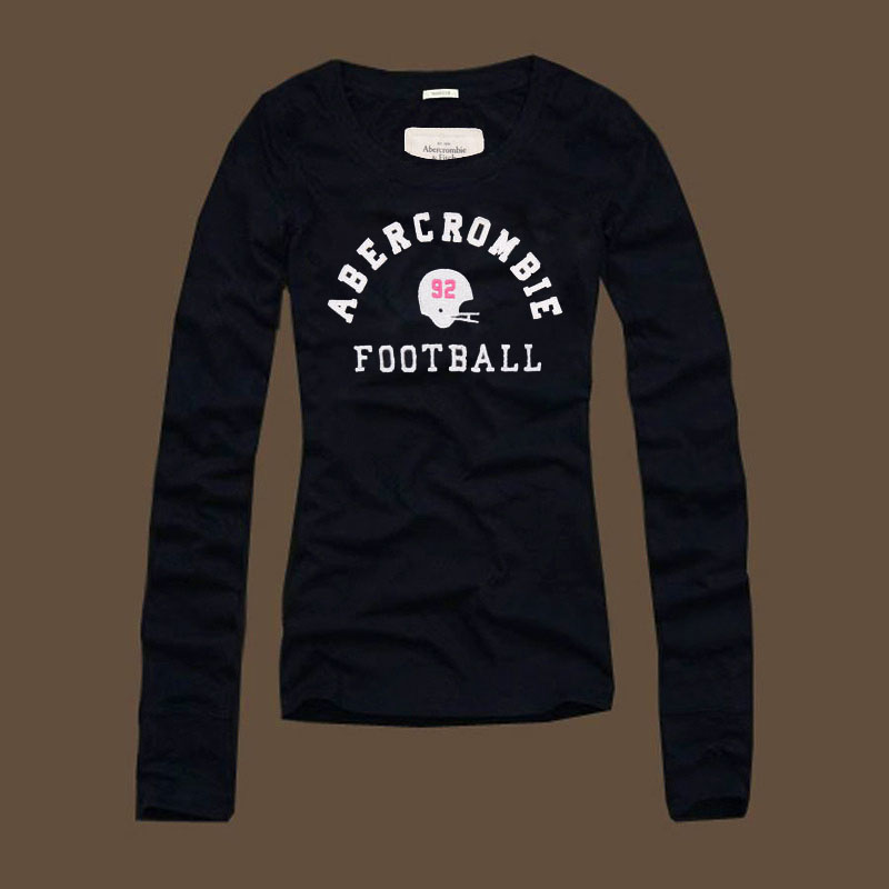 Abercrombie Fitch Mujeres De Cuello Redondo Largo Remera AF8157